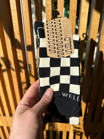 Checkerboard Crew Socks